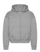 Simon Scuba Zip Hoodie Tops Sweat-shirts & Hoodies Hoodies Grey Weekda...