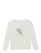 T-Shirt Ls Tops T-shirts Long-sleeved T-shirts White Creamie