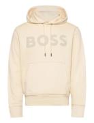 Webasic_Hood Tops Sweat-shirts & Hoodies Hoodies Cream BOSS