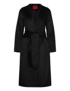 Mecami-1_Df Villakangastakki Pitkä Takki Black HUGO