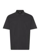 Pe__Dye Tops Polos Short-sleeved Black BOSS