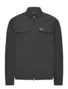 Zip Through Overshirt Tops Overshirts Grey Fred Perry