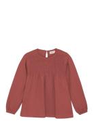 Blouse Ls Tops Blouses Long-sleeved Pink Minymo