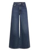 Wide-Leg Studded Jeans Bottoms Jeans Wide Blue Mango
