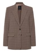 Check Suit Jacket Blazers Single Breasted Blazers Brown Mango