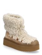 Mellow Shearling Lace Up Boot Shoes Boots Winter Boots Beige Tory Burc...