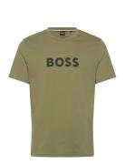 T-Shirt Rn Tops T-shirts Short-sleeved Khaki Green BOSS