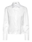 Slim-Fit Poplin Shirt Tops Shirts Long-sleeved White Mango