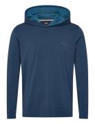 Mix&Match Ls-Shirt H Tops Sweat-shirts & Hoodies Hoodies Blue BOSS