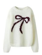 Nlfbow Ls Short Knit Tops Knitwear Pullovers Cream LMTD