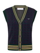 Alombert Mini Patch Coeur Vests Knitted Vests Green Maison Labiche