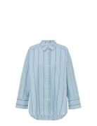Magnolia Stripe Shirt Tops Shirts Long-sleeved Blue A-View