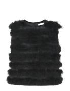 2Nd Korbena - Heavy Satin Tops T-shirts & Tops Sleeveless Black 2NDDAY