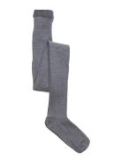 Wool Rib Tights Sukkahousut Grey Mp Denmark