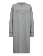 Mmrenzi O-Ls Sweatdress Polvipituinen Mekko Grey MOS MOSH