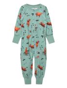 Mamma Mu Two Way Zip Pyjamas Frosty Green Pyjama Sie Jumpsuit Haalari ...
