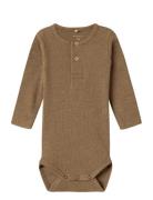 Nbmkab Ls Body Noos Bodies Long-sleeved Brown Name It