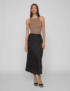 Viellette Hw Midi Skirt - Noos Pitkä Hame Black Vila