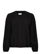 Lr-Nikki Tops Blouses Long-sleeved Black Levete Room