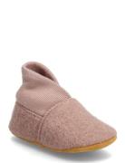 Wool Slippers W. Rib Aamutossut Sisäkengät Pink En Fant