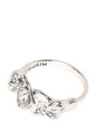 Tina Organic Shape Crystal Ring Silver-Plated Sormus Korut Silver Pilg...