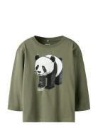 Nmmsalan Ls Nreg Top Tops T-shirts Long-sleeved T-shirts Khaki Green N...