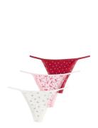 Brief Thong Jennie Cotton Lace Stringit Alusvaatteet Red Lindex