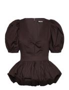 Puff Sleeve Bubble Top Tops T-shirts & Tops Short-sleeved Brown ROTATE...