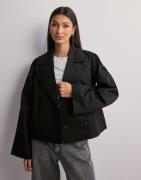 Gina Tricot - Musta - Short trench coat