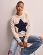 Nelly - Valkoinen - Star Knit Sweater