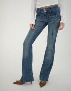 Nelly - Sininen - Low Waist Bootcut Pocket Jeans