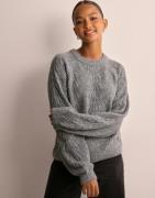 Object Collectors Item - Harmaa - Objflora Re L/S Knit Pullover Noos