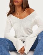 Nelly - Valkoinen - Loose Slouchy Sheer Top