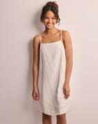 Selected Femme - Valkoinen - Slflinnie Short Linen Strap Dress B