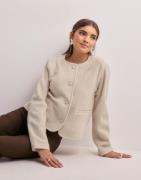 Selected Femme - Beige - Slfdarla Ls Knit Short Cardigan D2