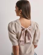 Neo Noir - Beige - Martha Bow Knit Tee