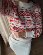 Pieces - Punainen - Pcjianna Ls O-Neck Knit Bc