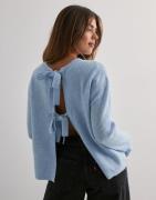 Pieces - Sininen - Pcsilly Ls Reversible Tie Knit Noos