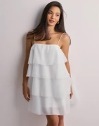 Gina Tricot - Valkoinen - Organza frill mini dress