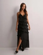 Neo Noir - Musta - Palazzo Frill Dress