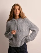 OBJECT - Harmaa - Objmilu Ls Re Knit Hoodie Noos