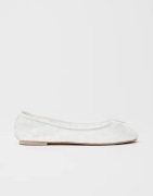Nelly - Valkoinen - Rounded Lace Ballerina