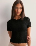 Vero Moda - Musta - Vmshelby Ss O-Neck Short Top Vma No