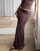 Nelly - Ruskea - Perfect Low Waist Maxi Skirt