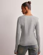 Only - Harmaa - Onlriley O-Neck L/S Top Jrs Noos