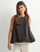 Only - Ruskea - Onlpiella S/L Baloon Top Wvn