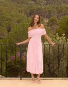 Malina - Vaaleanpunainen - Ariel off shoulder jersey midi dress