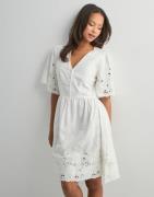 Selected Femme - Valkoinen - Slfdahlia Ss Short Broderi Dress No