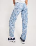 Pieces - Sininen - Pcditte Hw Straight Denim Pants D2D