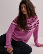 Only - Vaaleanpunainen - Onlisle Life Ls O-Neck Cc Knt